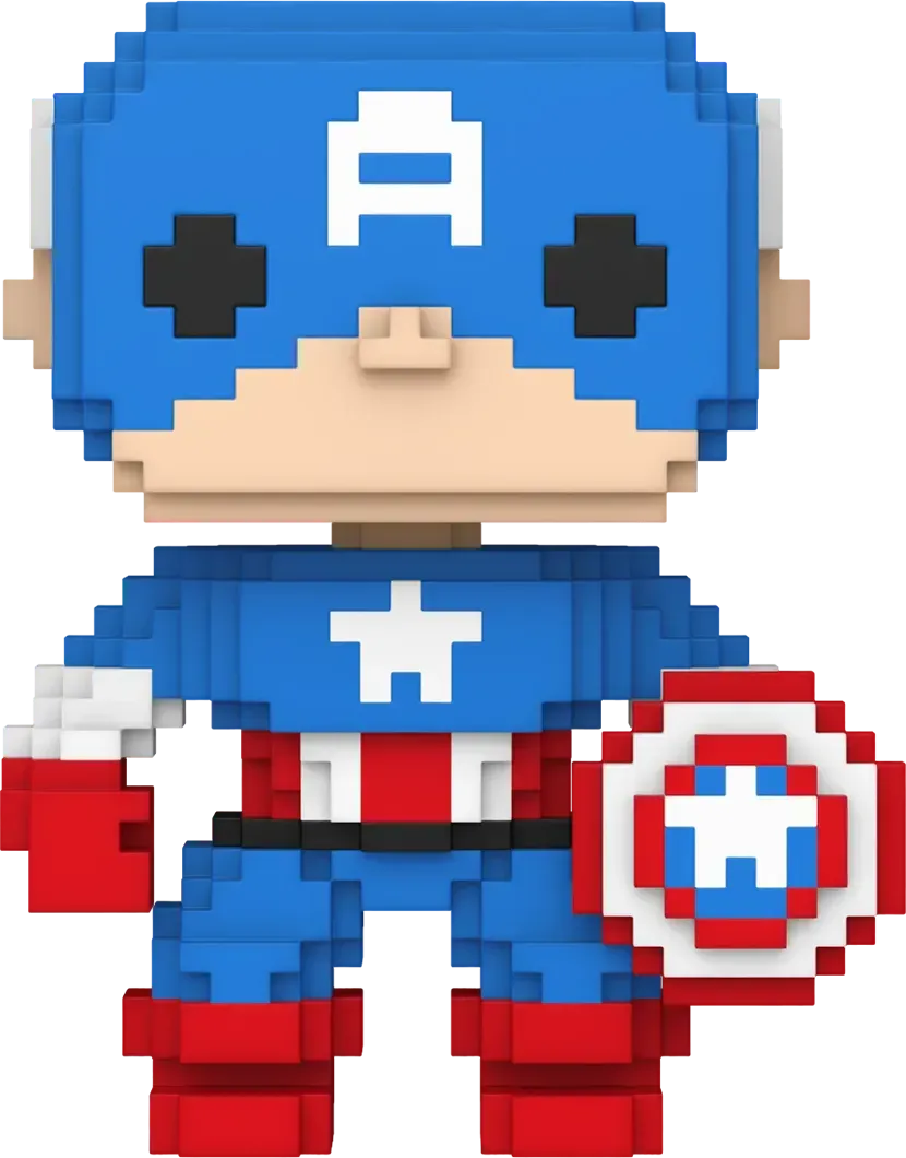 FUN82700 Marvel: 8-Bit - Captain America 8-Bit Pop! [RS] - Funko - Titan Pop Culture