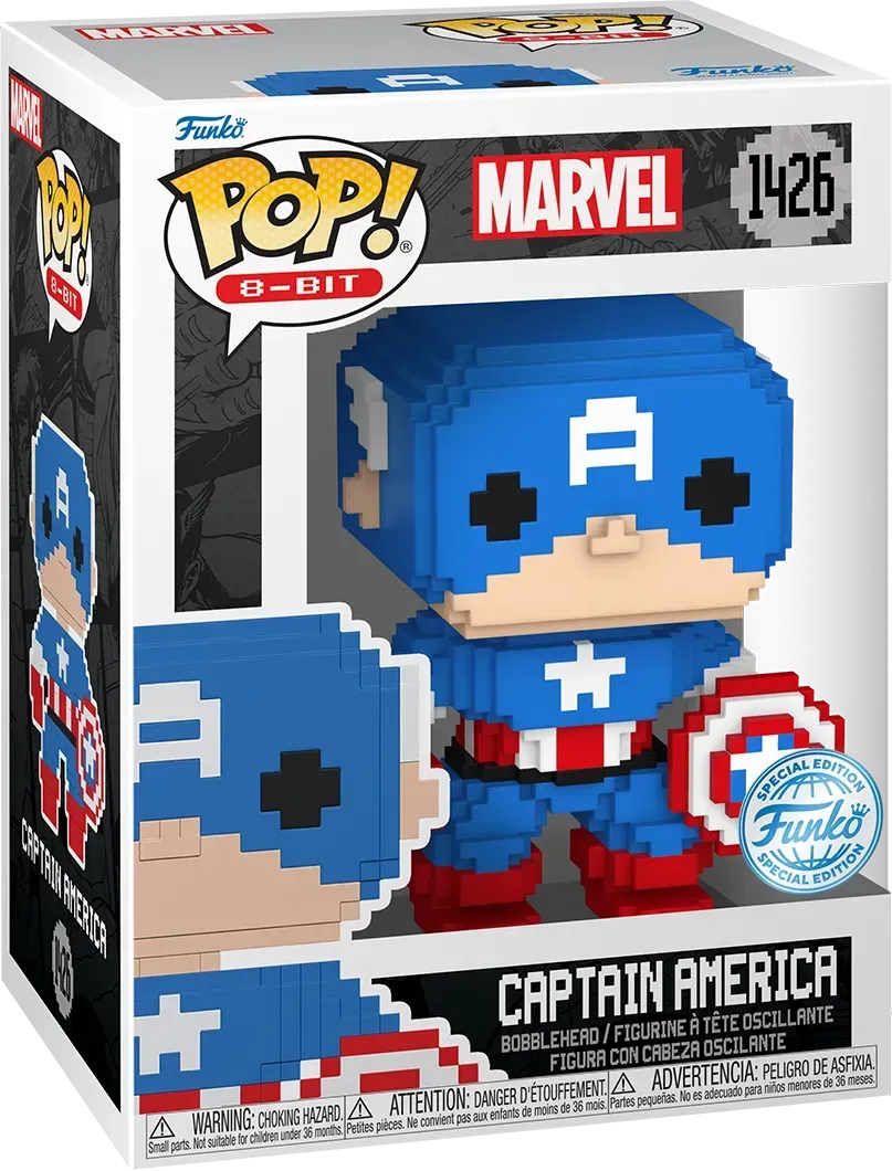 FUN82700 Marvel: 8-Bit - Captain America 8-Bit Pop! [RS] - Funko - Titan Pop Culture