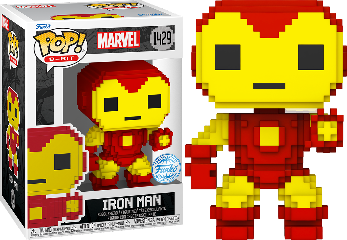 FUN82702 Marvel: 8-Bit - Iron Man 8-Bit Pop! Vinyl [RS] - Funko - Titan Pop Culture