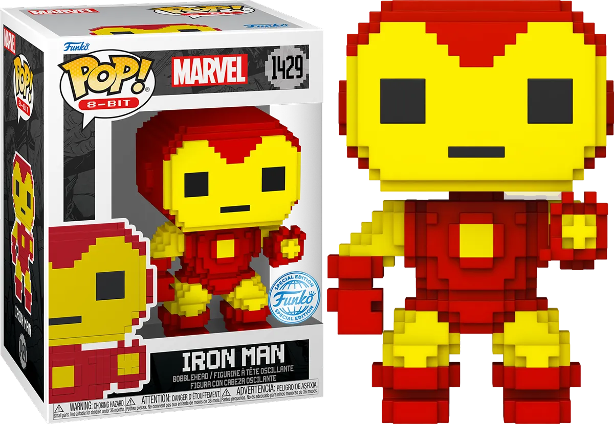 FUN82702 Marvel: 8-Bit - Iron Man 8-Bit Pop! Vinyl [RS] - Funko - Titan Pop Culture