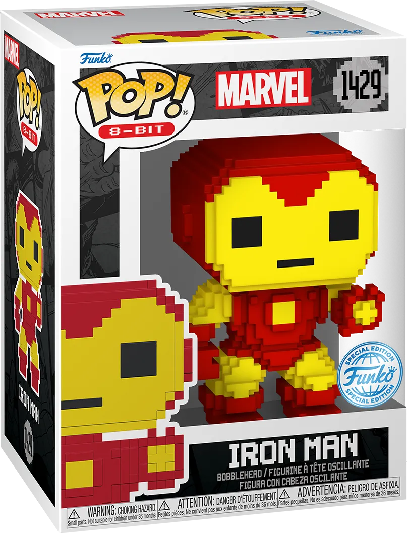 FUN82702 Marvel: 8-Bit - Iron Man 8-Bit Pop! Vinyl [RS] - Funko - Titan Pop Culture