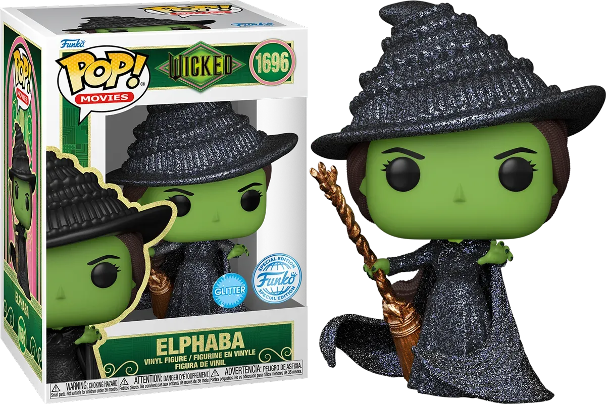 FUN82762 Wicked (2024) - Elphaba US Exclusive Glitter Pop! Vinyl [RS] - Funko - Titan Pop Culture