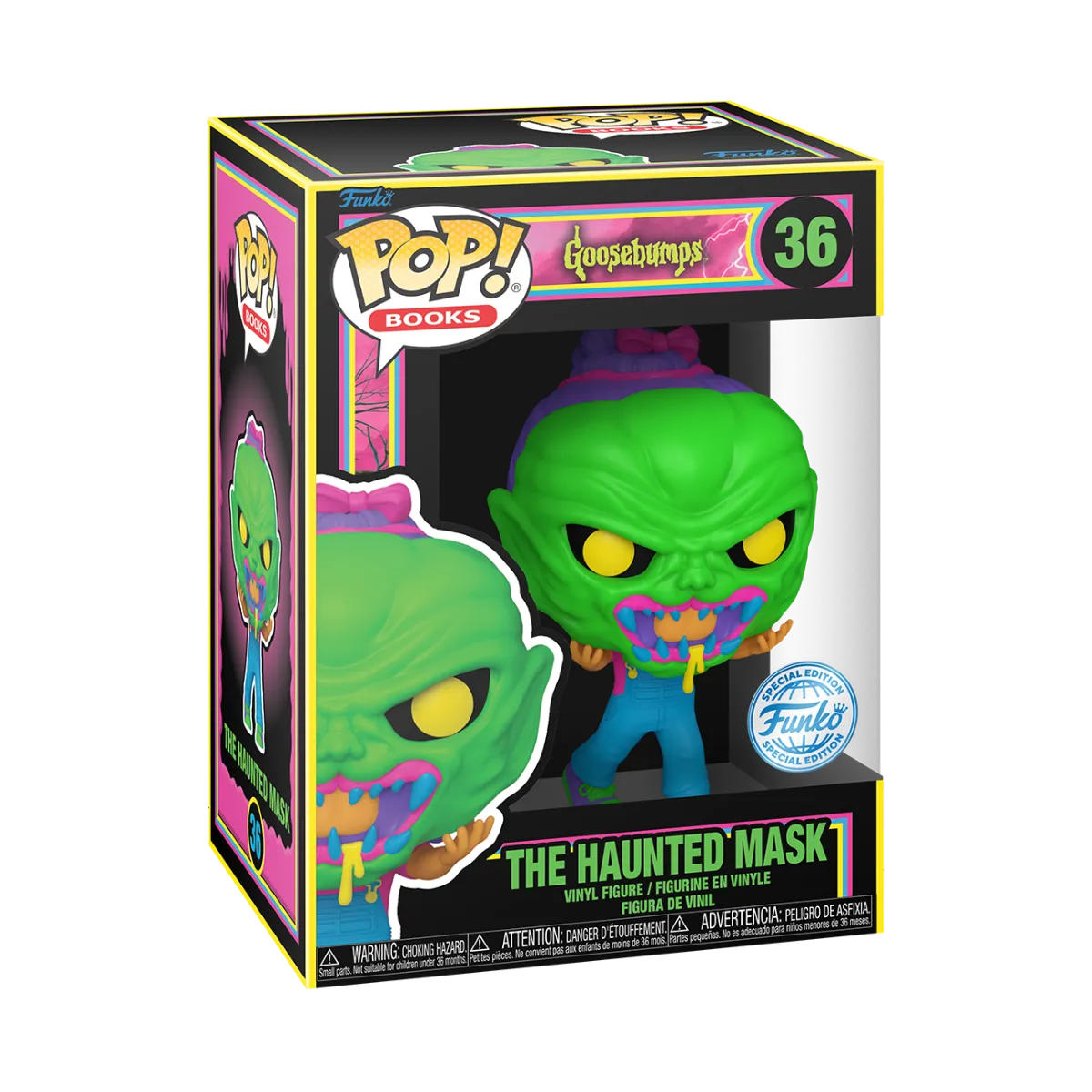 FUN82763 Goosebumps - The Haunted Mask Blacklight Pop! Vinyl [RS] - Funko - Titan Pop Culture