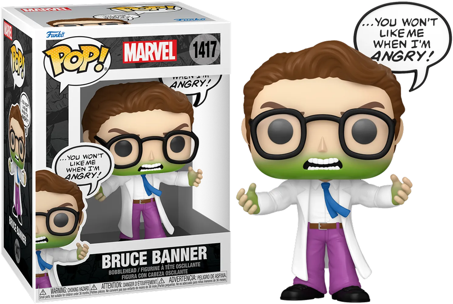 FUN82766 Marvel Comics - Bruce Banner (Angry) Pop! Vinyl - Funko - Titan Pop Culture