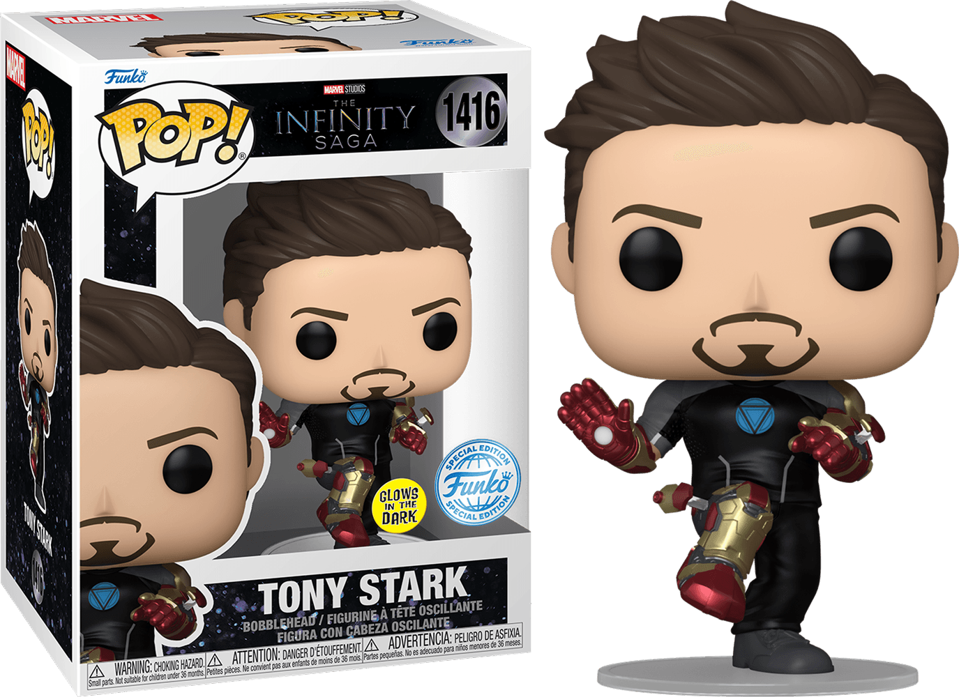 FUN82769 Iron Man 3 - Iron Man (Mk 42) US Exclusive Glow Pop! Vinyl [RS] - Funko - Titan Pop Culture