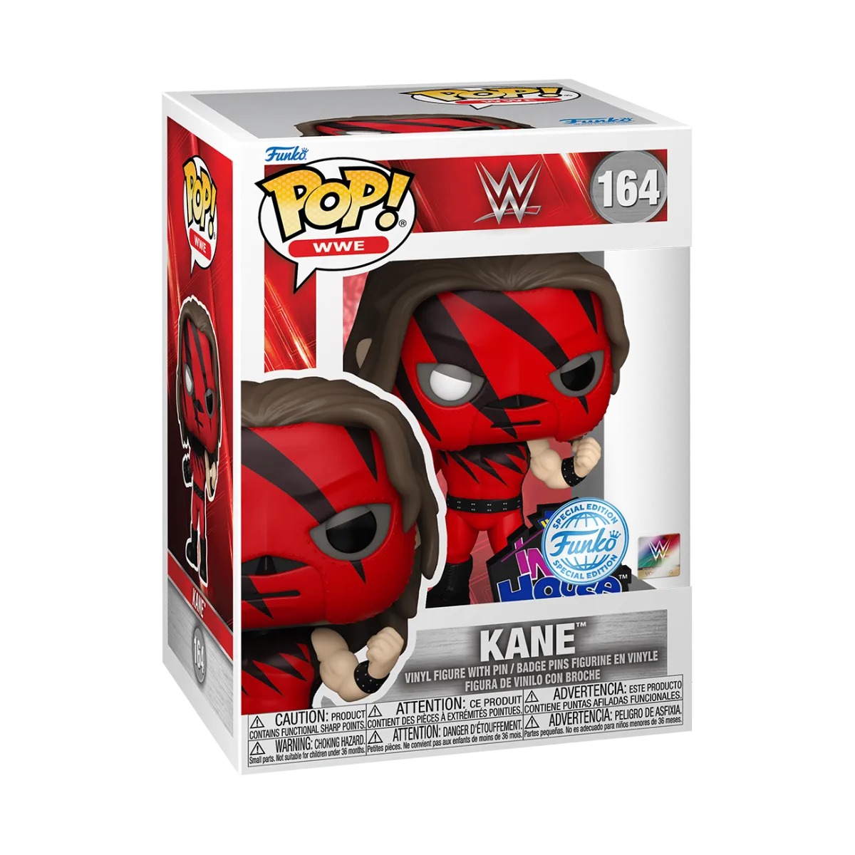 FUN82770 WWE - Kane Pop! Vinyl with Enamel Pin - Funko - Titan Pop Culture