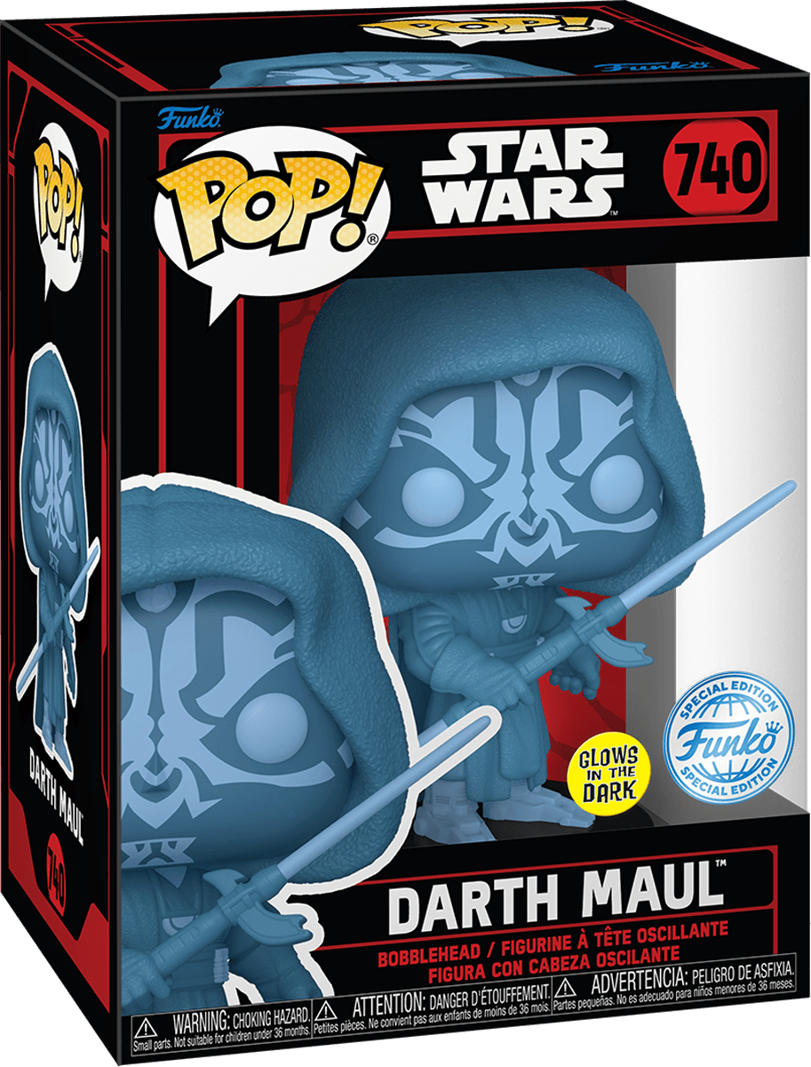 FUN82771 Star Wars: Darkside - Darth Maul (Hologram) US Exclusive Glow Pop! Vinyl [RS] - Funko - Titan Pop Culture