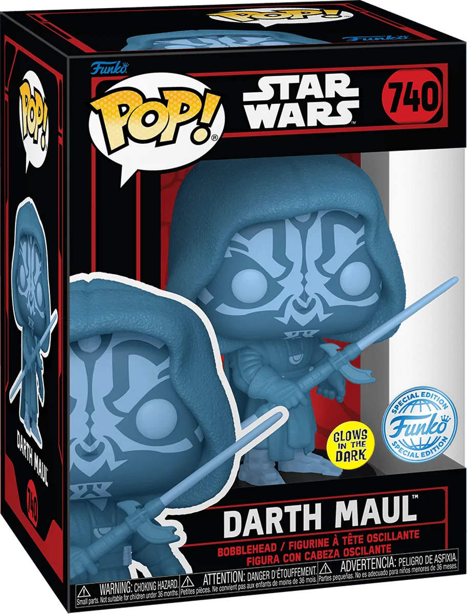 FUN82771 Star Wars: Darkside - Darth Maul (Hologram) US Exclusive Glow Pop! Vinyl [RS] - Funko - Titan Pop Culture