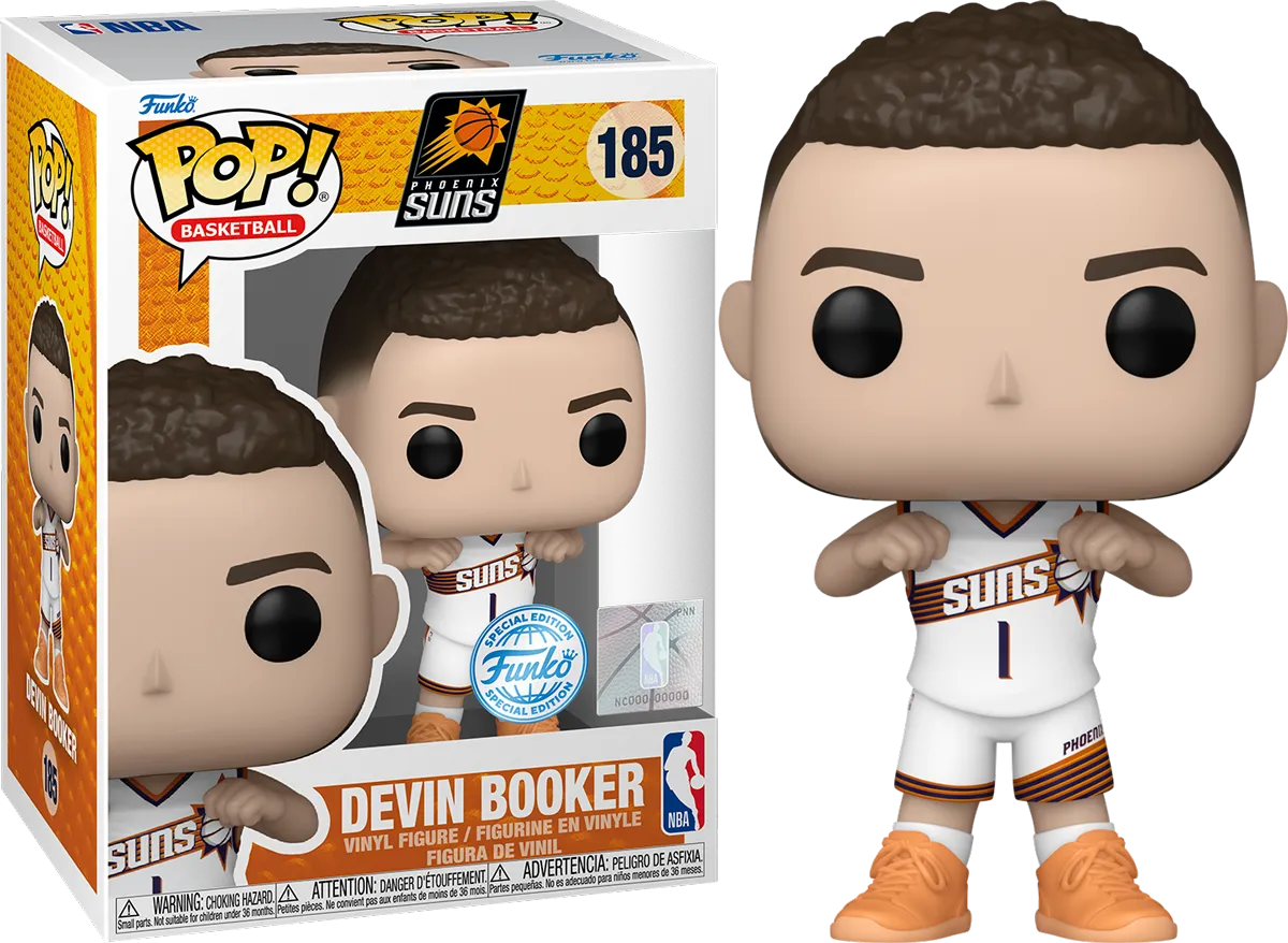 FUN82772 NBA: Basketball - Devin Booker Phoenix Suns Pop! Vinyl [RS] - Funko - Titan Pop Culture