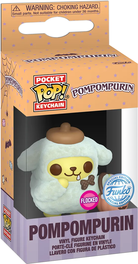 FUN82811 Sanrio - Pompompurin (Halloween) US Exclusive Flocked Pop! Keychain [RS] - Funko - Titan Pop Culture