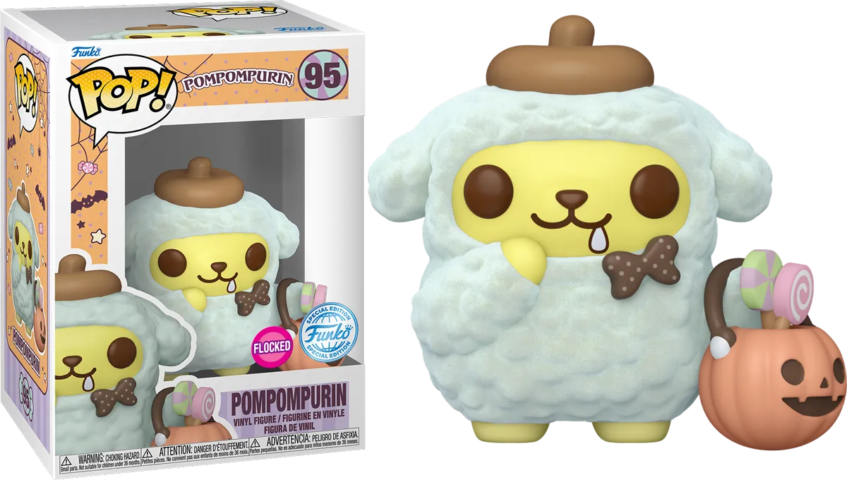 FUN82812 Sanrio - Pompompurin Halloween Flocked US Exclusive Pop! Vinyl [RS] - Funko - Titan Pop Culture