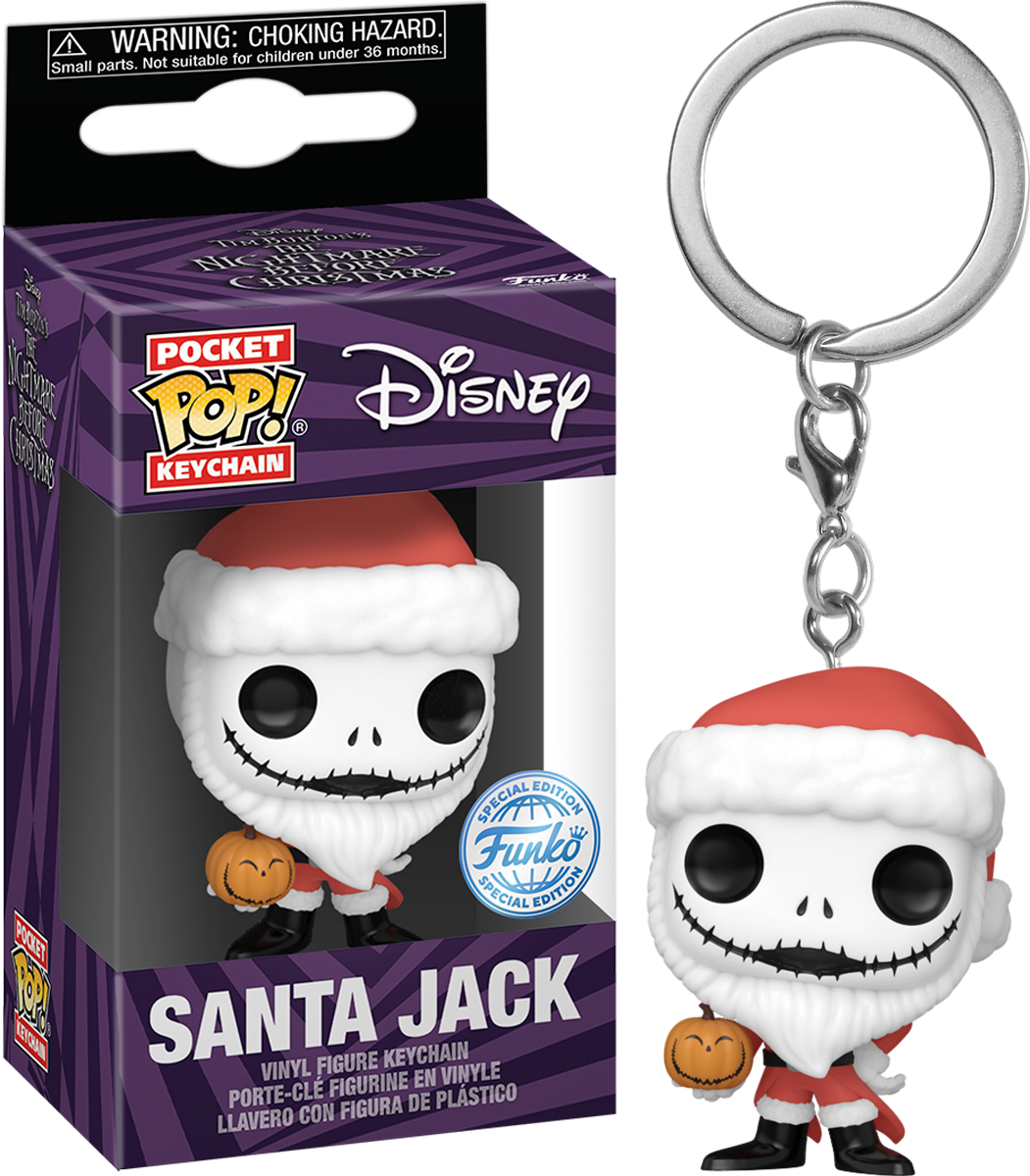 FUN82822 The Nightmare Before Christmas - Santa Jack (with Jack-o-lantern) US Exclusive Pop! Keychain RS - Funko - Titan Pop Culture