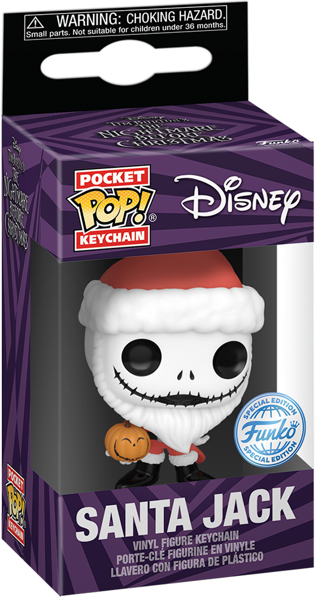 FUN82822 The Nightmare Before Christmas - Santa Jack (with Jack-o-lantern) US Exclusive Pop! Keychain RS - Funko - Titan Pop Culture