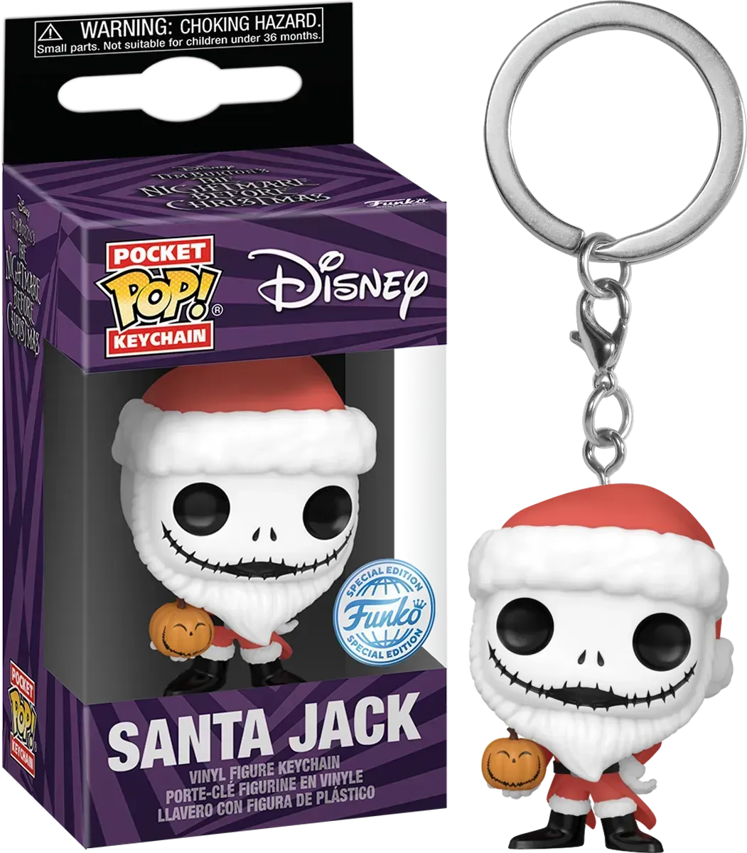 FUN82822 The Nightmare Before Christmas - Santa Jack (with Jack-o-lantern) US Exclusive Pop! Keychain RS - Funko - Titan Pop Culture