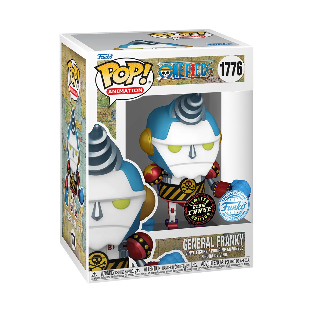 FUN82823BUNDLE One Piece - General Franky US Exclusive Pop! Vinyl Chase Bundle / Case [RS] - Funko - Titan Pop Culture