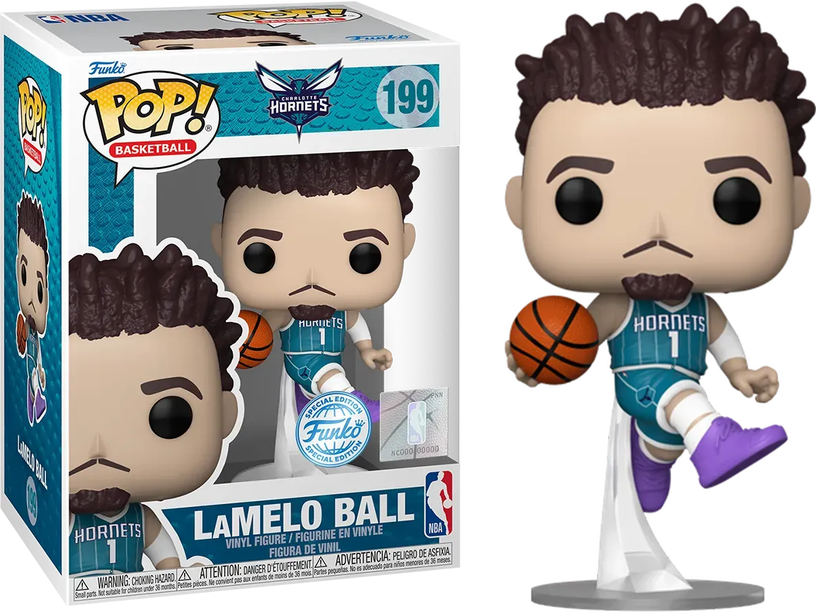 FUN82829 NBA: Hornets - LaMelo Ball US Exclusive Pop! Vinyl [RS] - Funko - Titan Pop Culture