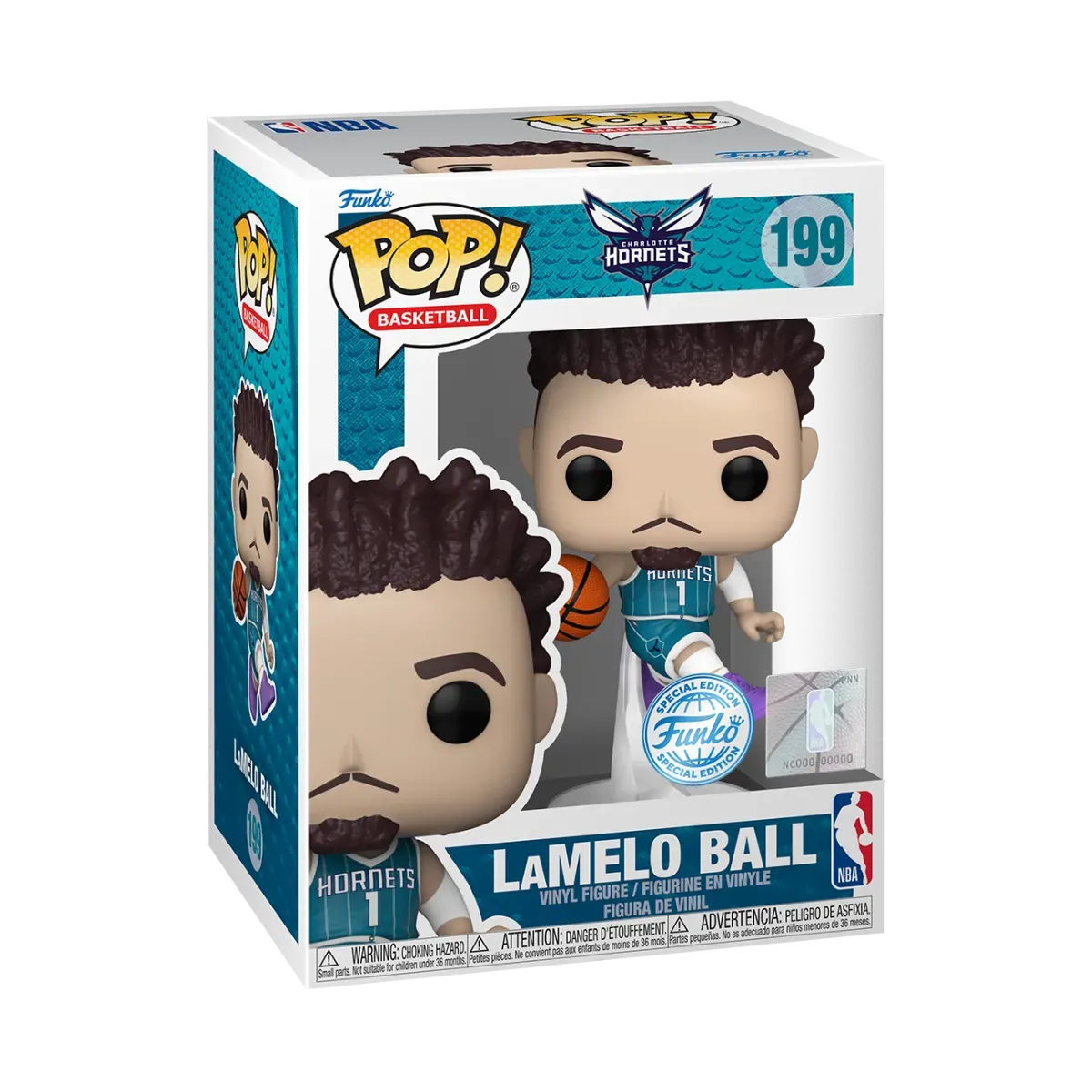 FUN82829 NBA: Hornets - LaMelo Ball US Exclusive Pop! Vinyl [RS] - Funko - Titan Pop Culture