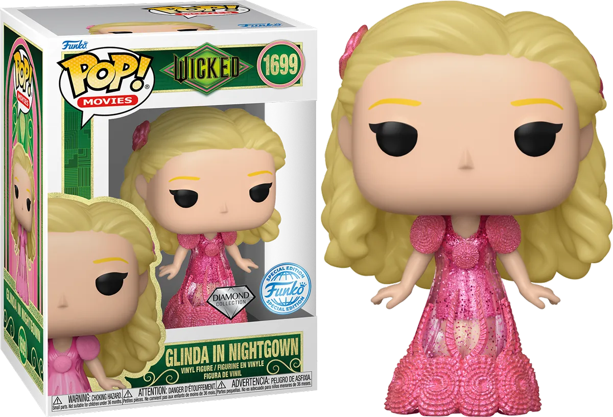 FUN82856 Wicked (2024) - Glinda US Exclusive Diamond Glitter Pop! Vinyl [RS] - Funko - Titan Pop Culture