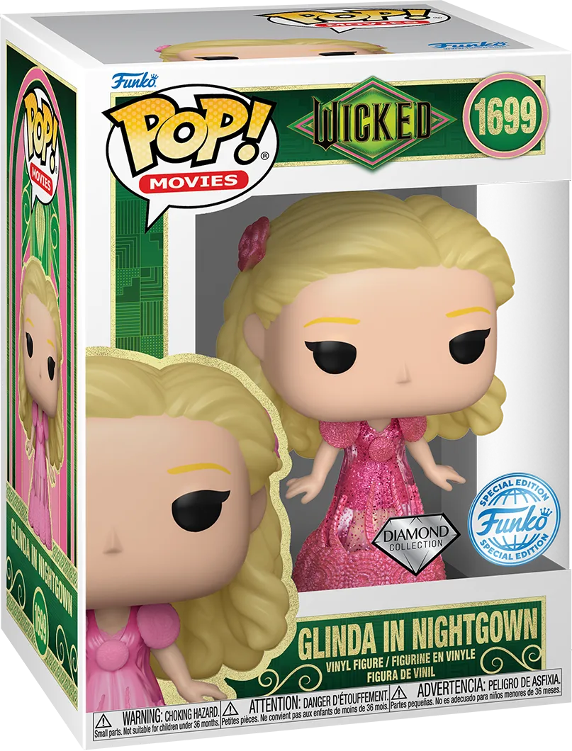 FUN82856 Wicked (2024) - Glinda US Exclusive Diamond Glitter Pop! Vinyl [RS] - Funko - Titan Pop Culture