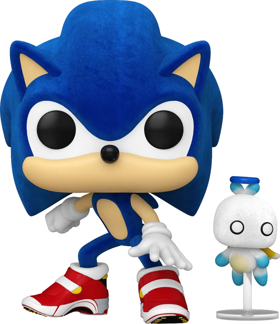 FUN82858 Sonic the Hedgehog - Sonic with Hero Chau Flocked US Exclusive Pop! Vinyl [RS] - Funko - Titan Pop Culture