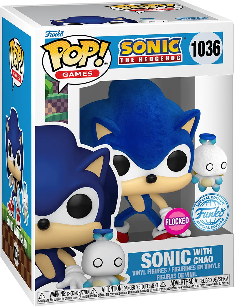 FUN82858 Sonic the Hedgehog - Sonic with Hero Chau Flocked US Exclusive Pop! Vinyl [RS] - Funko - Titan Pop Culture