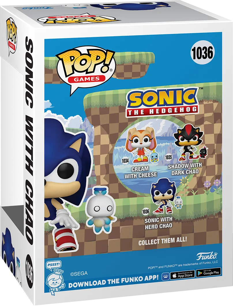 FUN82858 Sonic the Hedgehog - Sonic with Hero Chau Flocked US Exclusive Pop! Vinyl [RS] - Funko - Titan Pop Culture