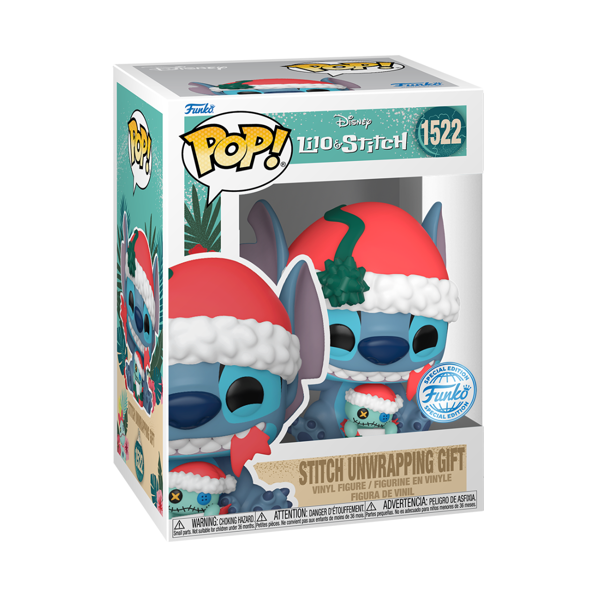 FUN82860 Lilo & Stitch - Stitch Unwrapping Gift US Exclusive Pop! Vinyl [RS] - Funko - Titan Pop Culture