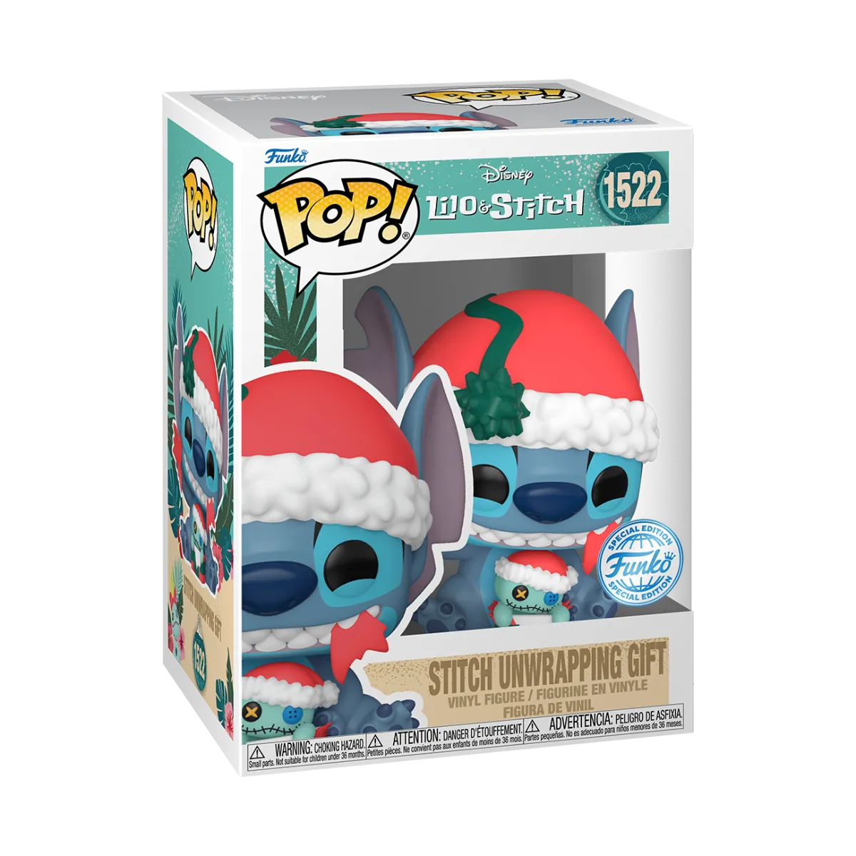 FUN82860 Lilo & Stitch - Stitch Unwrapping Gift US Exclusive Pop! Vinyl [RS] - Funko - Titan Pop Culture