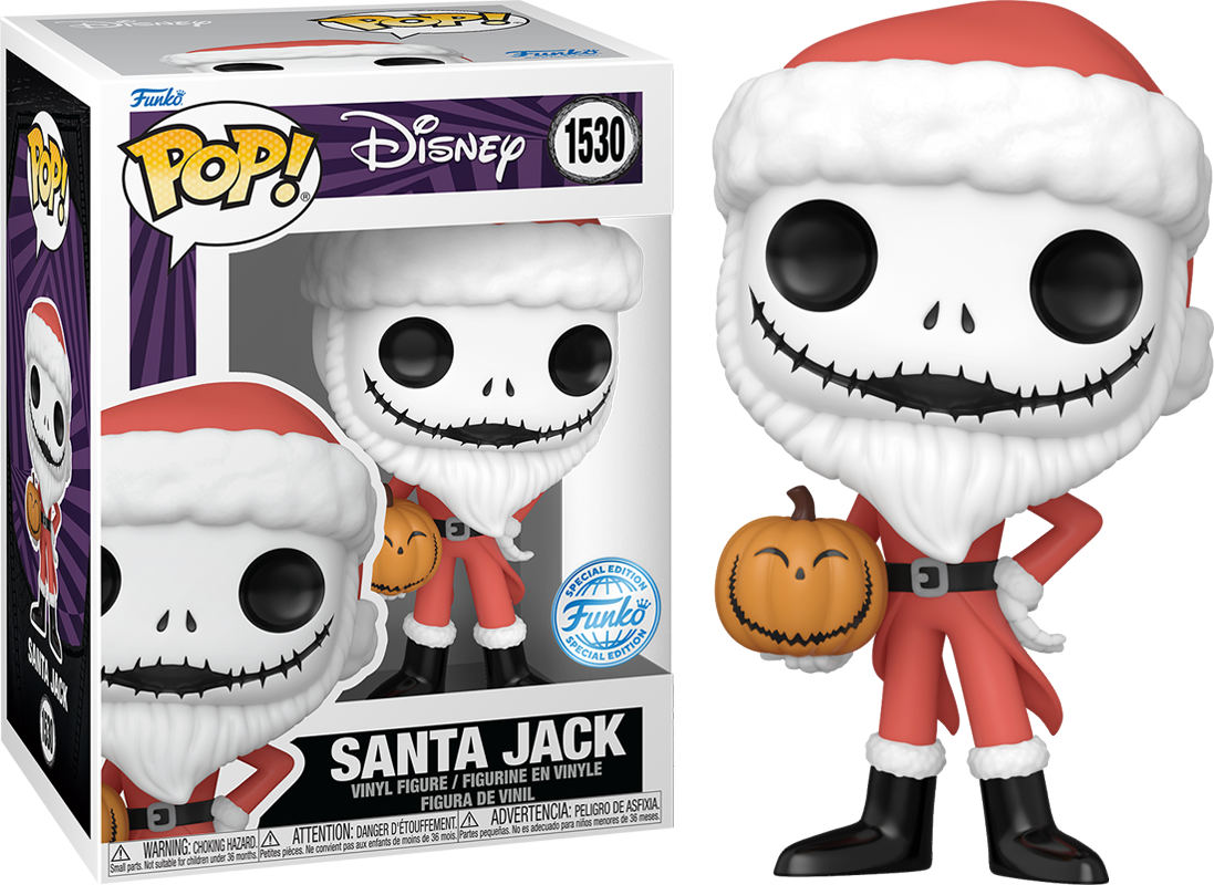 FUN82861 The Nightmare Before Christmas - Santa Jack with Jack-o-lantern US Exclusive Pop! Vinyl [RS] - Funko - Titan Pop Culture