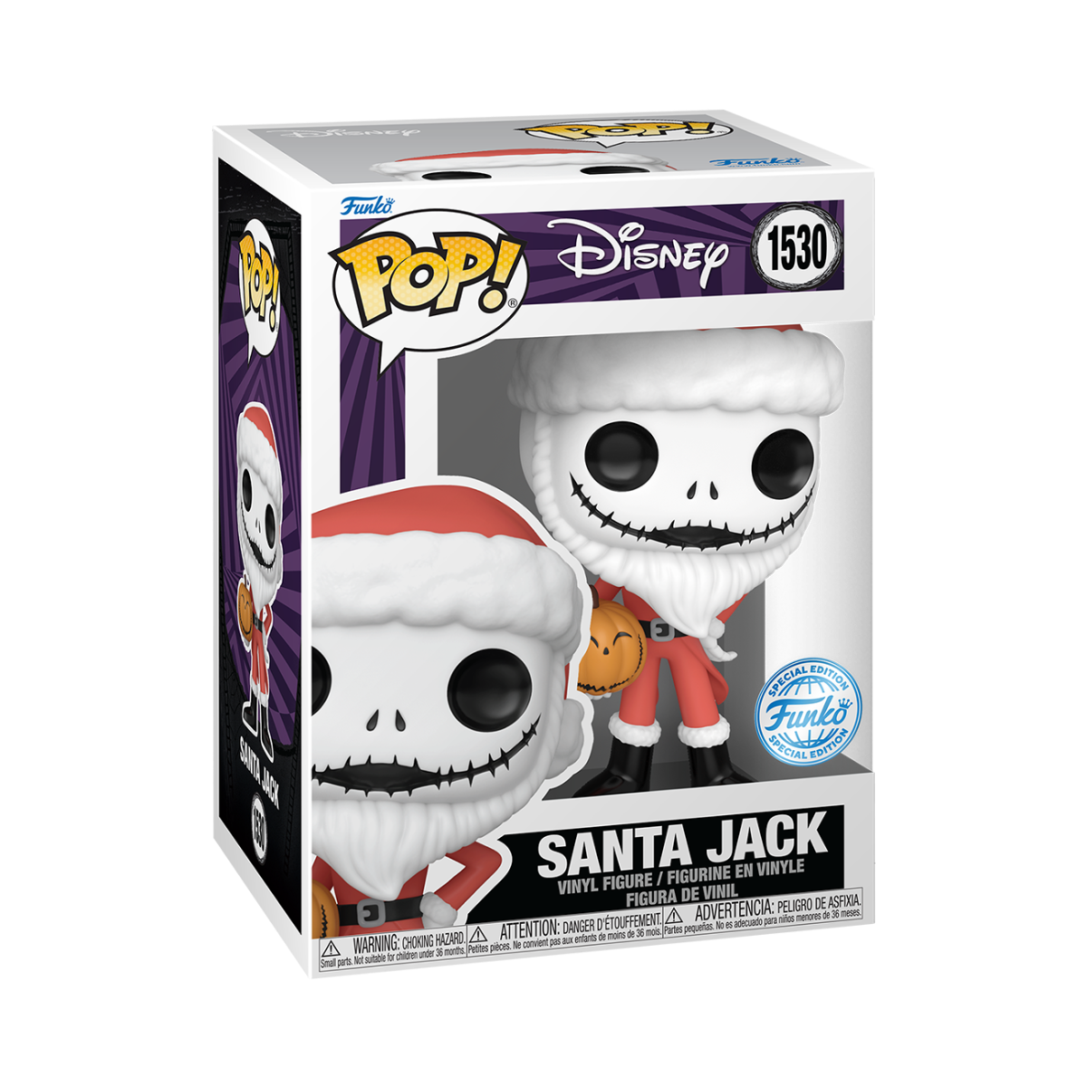 FUN82861 The Nightmare Before Christmas - Santa Jack with Jack-o-lantern US Exclusive Pop! Vinyl [RS] - Funko - Titan Pop Culture