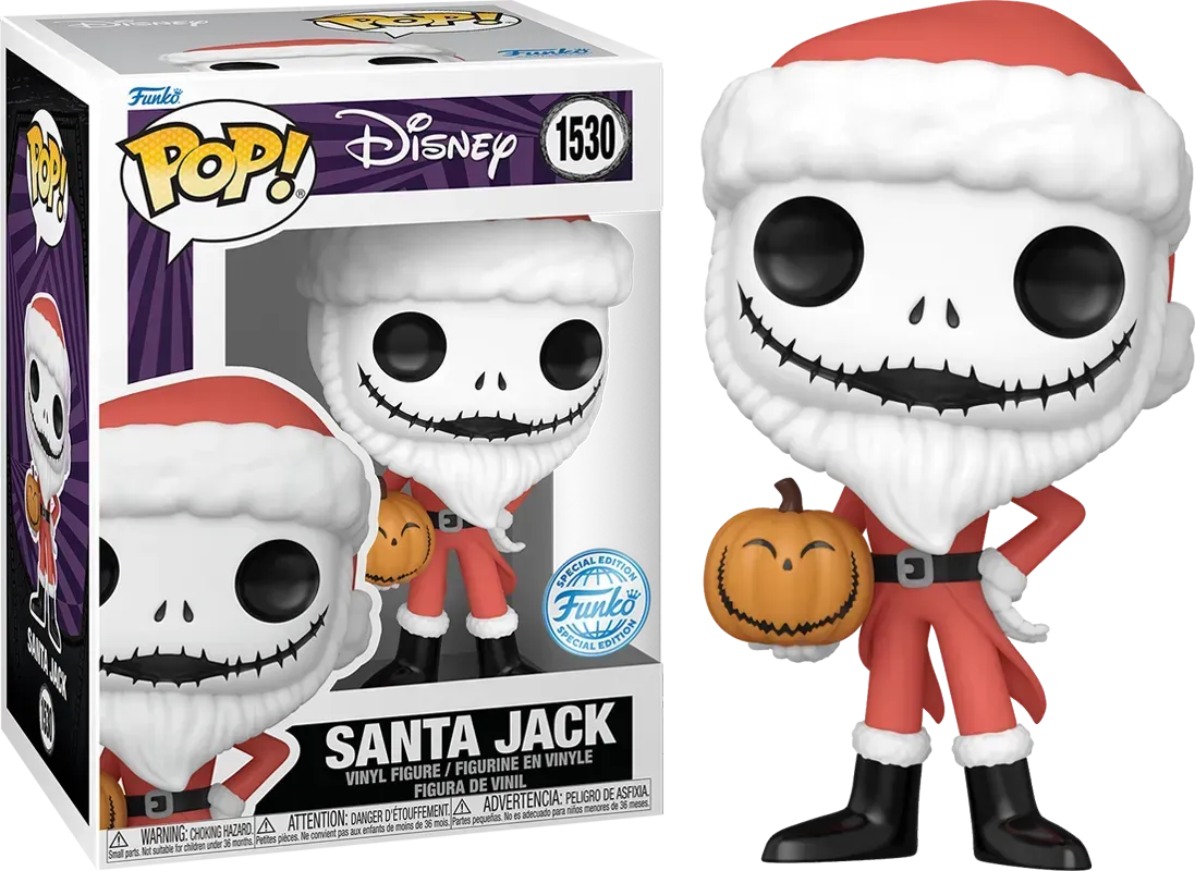 FUN82861 The Nightmare Before Christmas - Santa Jack with Jack-o-lantern US Exclusive Pop! Vinyl [RS] - Funko - Titan Pop Culture