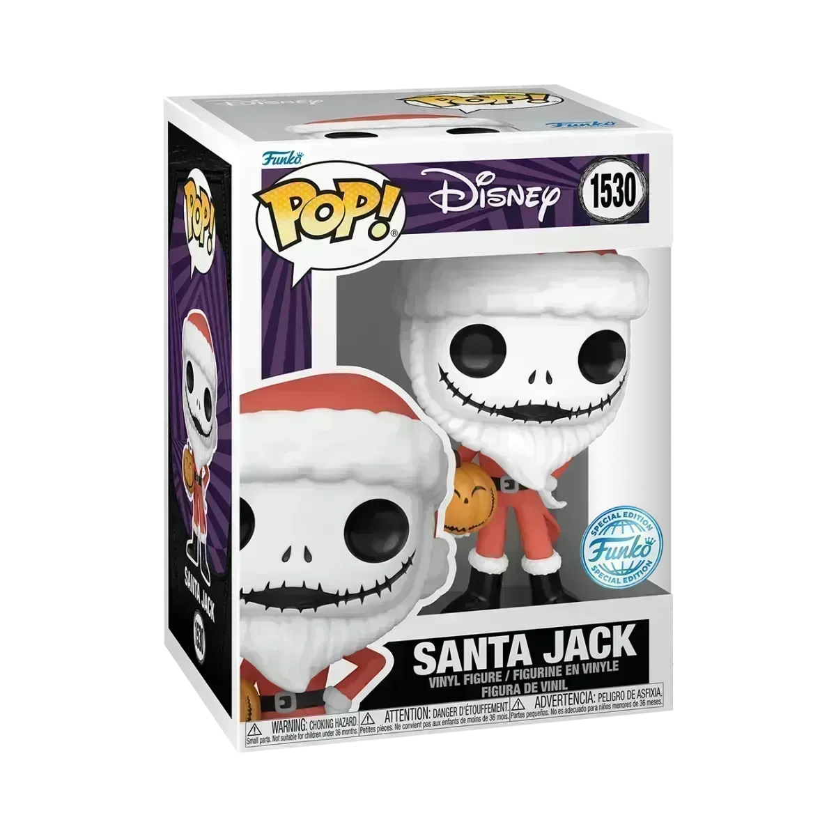 FUN82861 The Nightmare Before Christmas - Santa Jack with Jack-o-lantern US Exclusive Pop! Vinyl [RS] - Funko - Titan Pop Culture