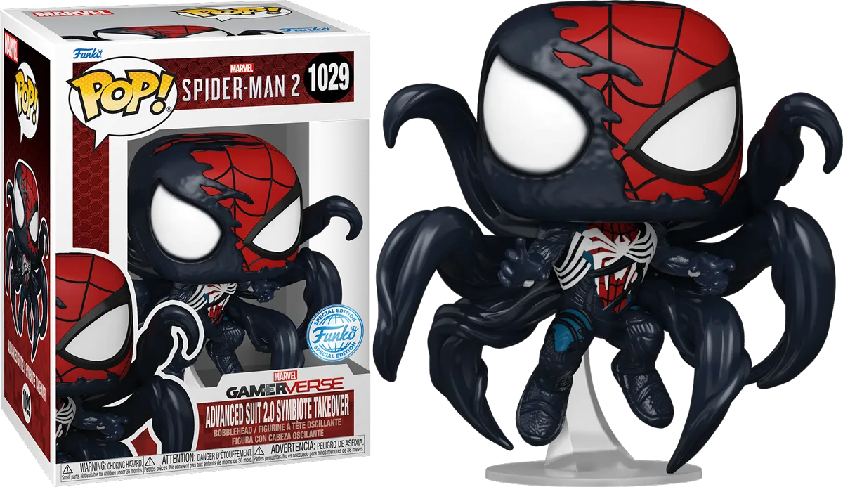 FUN82872 Spider Man 2 (VG 2023) - Advanced Suit 2.0 (Symbiote Takeover) Exclusive Pop! Vinyl [RS] - Funko - Titan Pop Culture