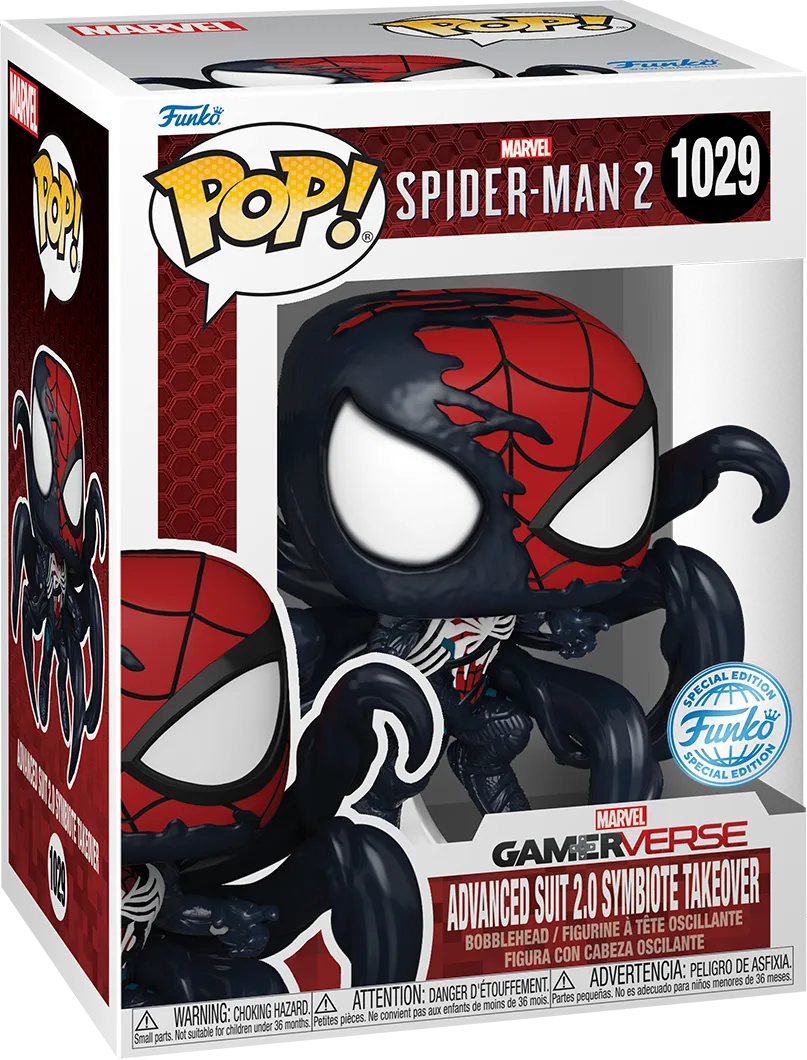 FUN82872 Spider Man 2 (VG 2023) - Advanced Suit 2.0 (Symbiote Takeover) Exclusive Pop! Vinyl [RS] - Funko - Titan Pop Culture