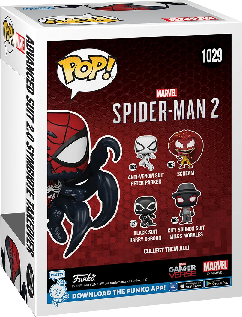 FUN82872 Spider Man 2 (VG 2023) - Advanced Suit 2.0 (Symbiote Takeover) Exclusive Pop! Vinyl [RS] - Funko - Titan Pop Culture