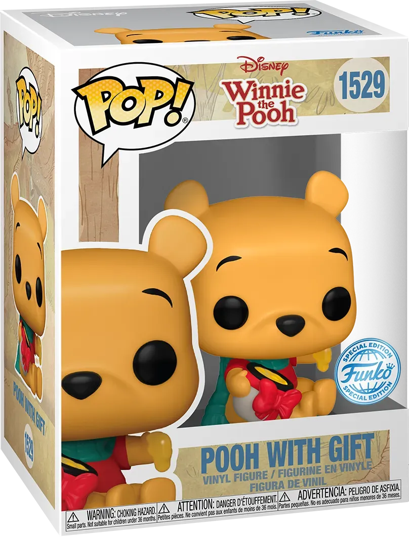 FUN82876 Winnie the Pooh - Pooh with gift US Exclusive Pop! Vinyl [RS] - Funko - Titan Pop Culture