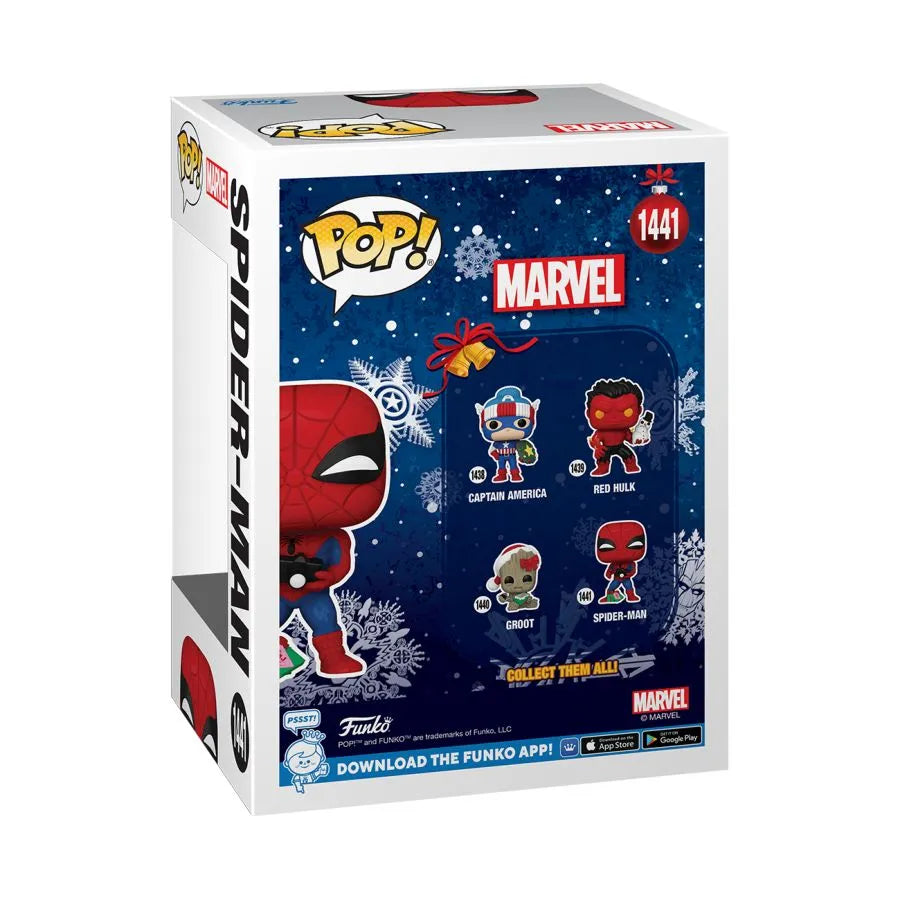 FUN82877 Marvel - Spider-Man with Gift (Holiday) Pop! Vinyl - Funko - Titan Pop Culture