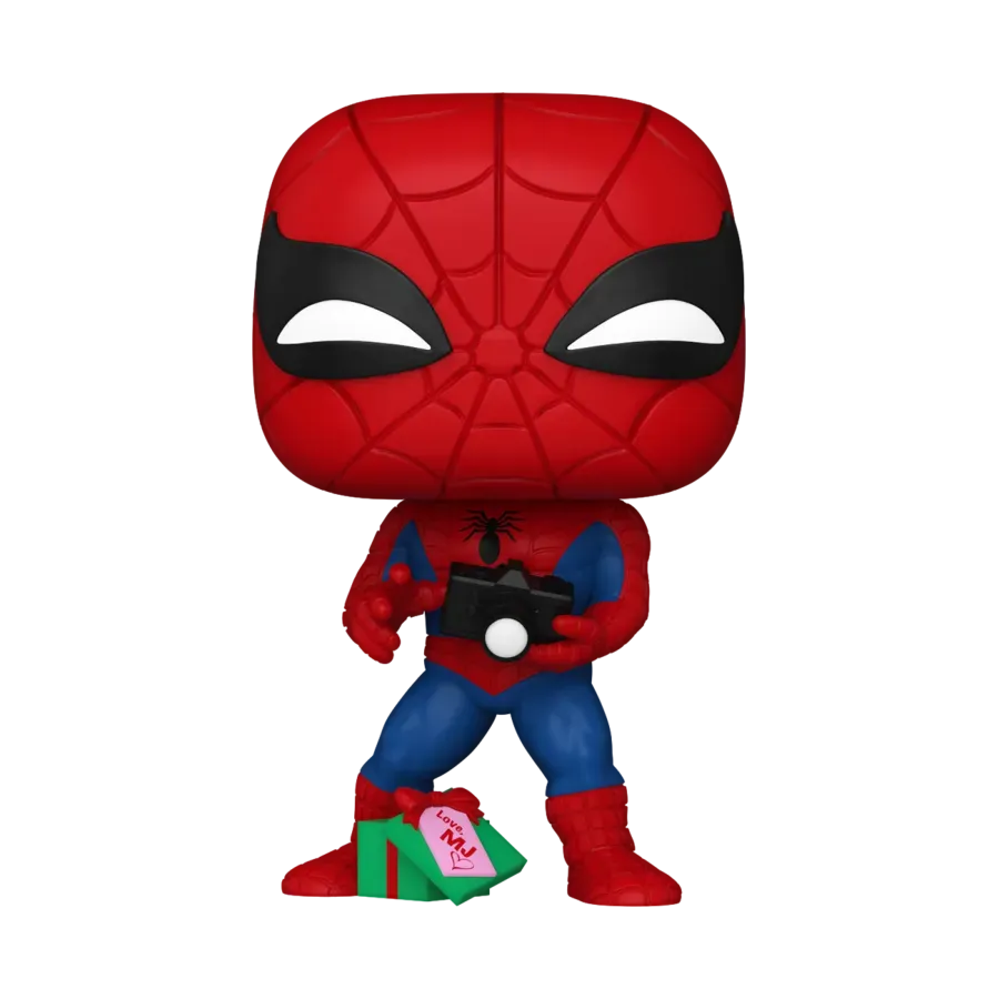 FUN82877 Marvel - Spider-Man with Gift (Holiday) Pop! Vinyl - Funko - Titan Pop Culture