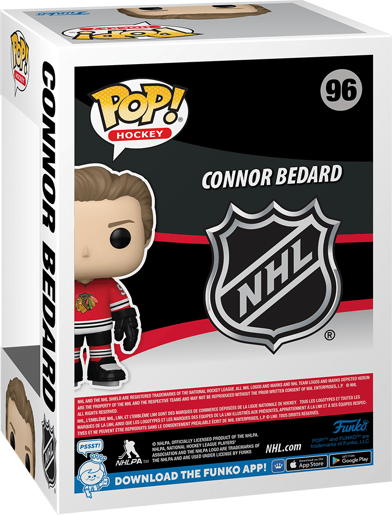 FUN83022 NHL: Blackhawks - Connor Bedard Pop! Vinyl - Funko - Titan Pop Culture