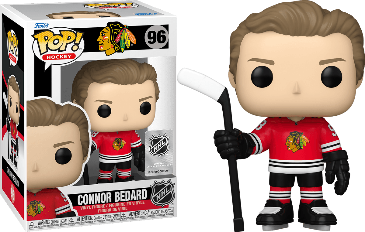 FUN83022 NHL: Blackhawks - Connor Bedard Pop! Vinyl - Funko - Titan Pop Culture