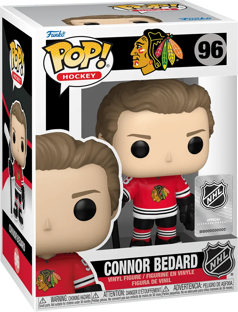 FUN83022 NHL: Blackhawks - Connor Bedard Pop! Vinyl - Funko - Titan Pop Culture