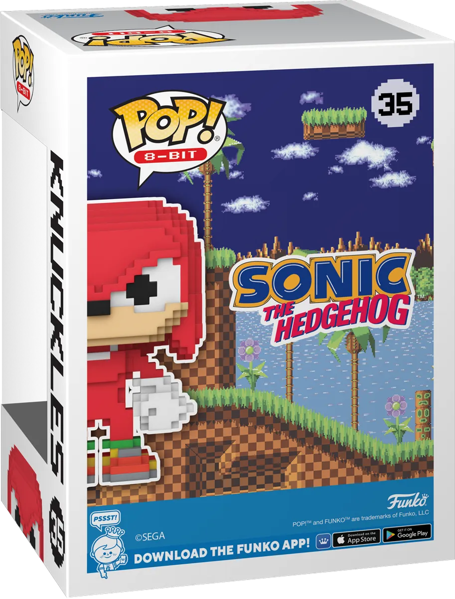 FUN83034 Sonic the Hedgehog - Knuckles 8-Bit US Exclusive Pop! Vinyl [RS] - Funko - Titan Pop Culture