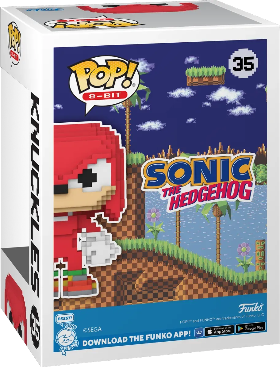 FUN83034 Sonic the Hedgehog - Knuckles 8-Bit US Exclusive Pop! Vinyl [RS] - Funko - Titan Pop Culture