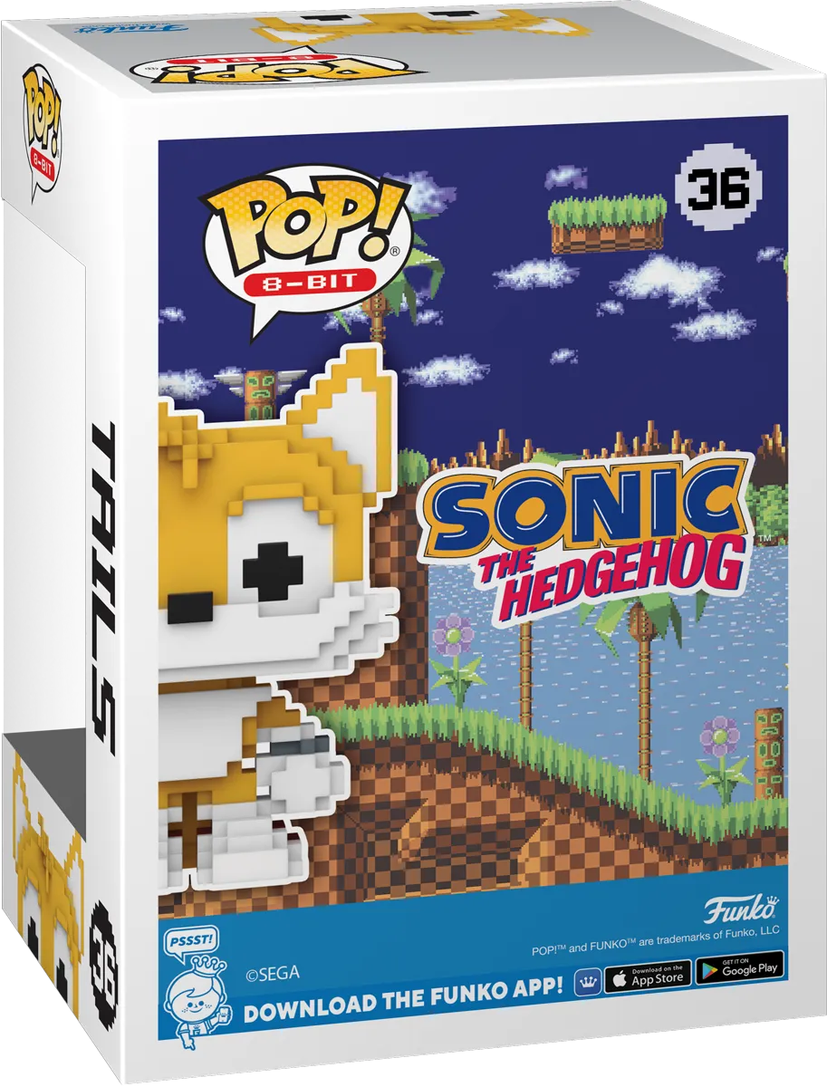 FUN83036 Sonic the Hedgehog - Tails 8-Bit US Exclusive Pop! Vinyl [RS] - Funko - Titan Pop Culture