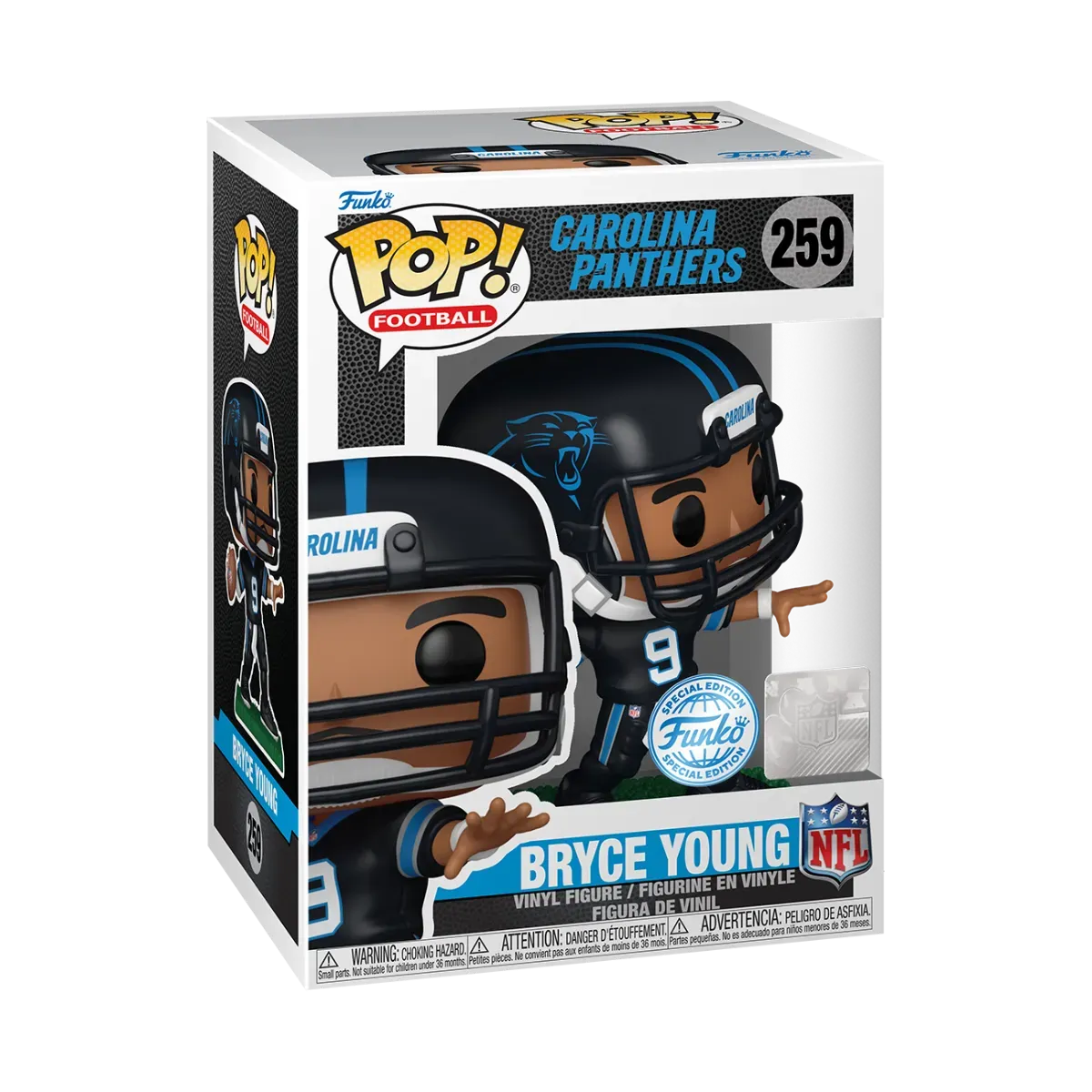 FUN83043 NFL: Panthers - Bryce Young US Exclusive Pop! Vinyl [RS] - Funko - Titan Pop Culture