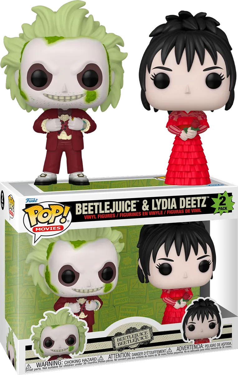 FUN83087 Beetlejuice Beetlejuice - Beetlejuice & Lydia Deetz Pop! Vinyl 2-Pack - Funko - Titan Pop Culture