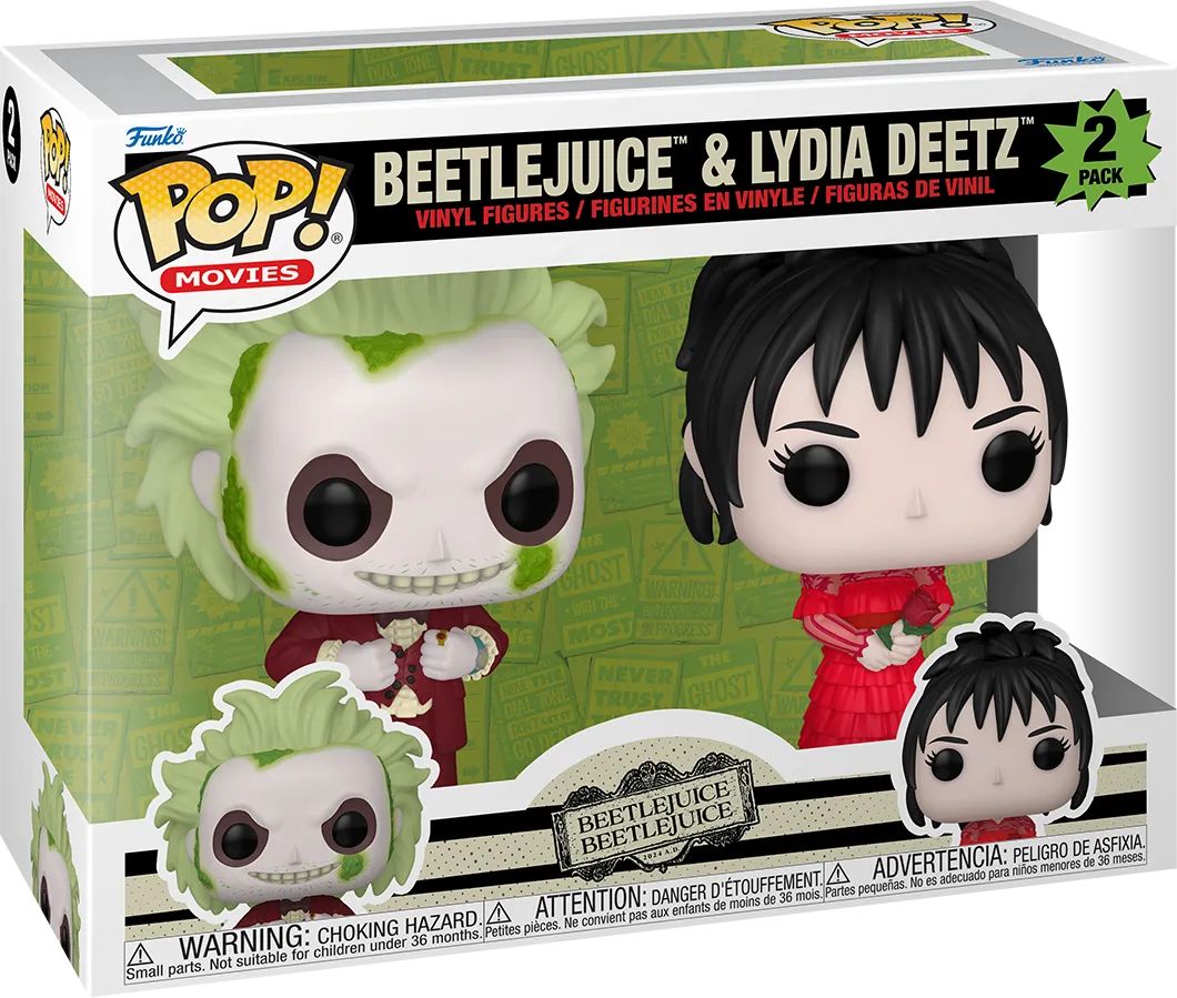 FUN83087 Beetlejuice Beetlejuice - Beetlejuice & Lydia Deetz Pop! Vinyl 2-Pack - Funko - Titan Pop Culture