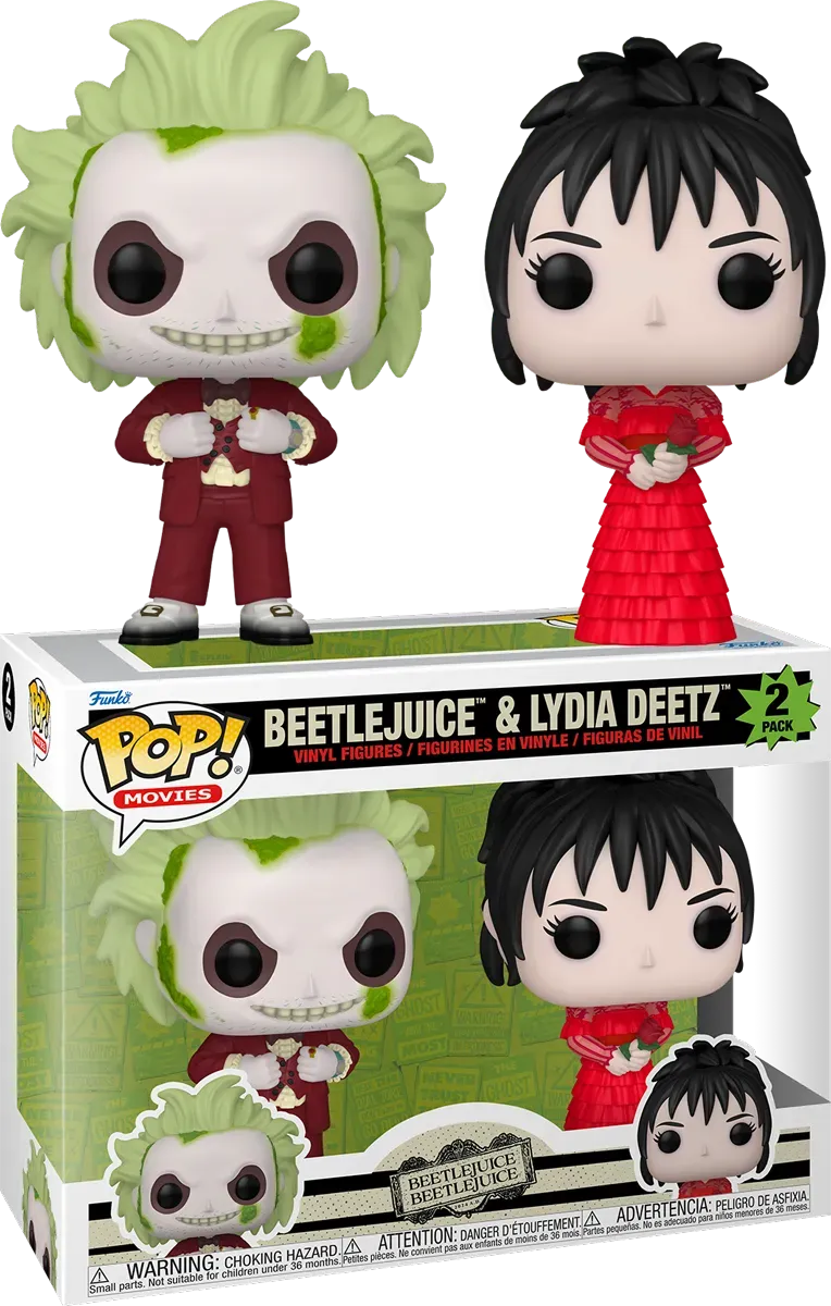 FUN83087 Beetlejuice Beetlejuice - Beetlejuice & Lydia Deetz Pop! Vinyl 2-Pack - Funko - Titan Pop Culture