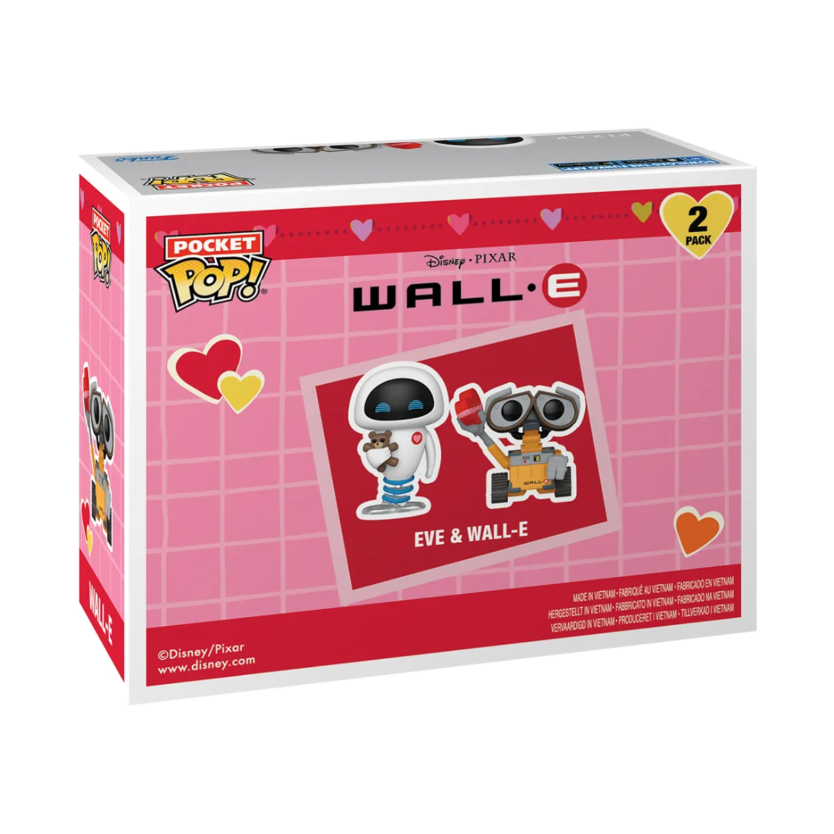 FUN83093 Wall-E - Eve & Wall-E Valentines Pocket Pop! 2-Pack - Funko - Titan Pop Culture