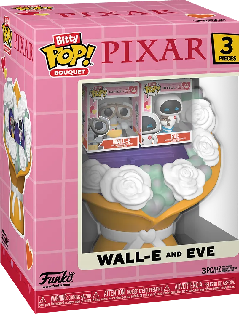 FUN83096 Wall-E - Wall-E & Eve Valentines Bitty Pop! Bouquet 2-Pack - Funko - Titan Pop Culture